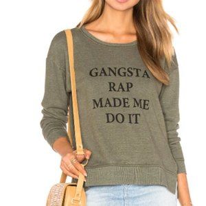 REVOLVE - TYLER JACOBS Gangsta Rap Made Me Do It Jolie Pullover in Olive